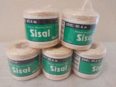LOT OF 5. LEHIGH SISAL MEDIUM TWINE  300FT/ 91.4M. NEW SEALED.