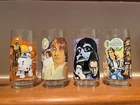 Star Wars 1977 Vintage Burger King Coca Cola Drinking Glasses Set of 4 Unused VG