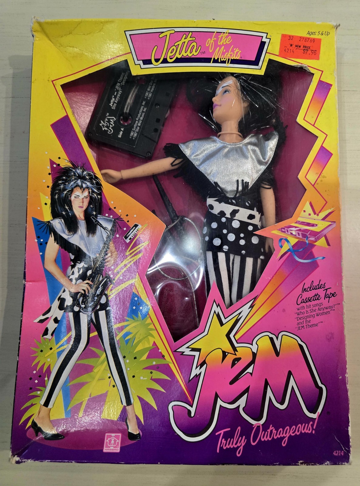 Vintage 1987 Jem and The Holograms JETTA of the Misfits Doll