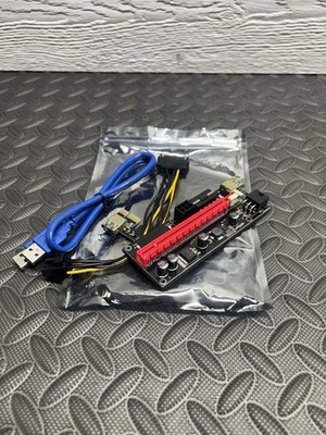 PCIe x1 to x16 USB GPU Riser Card Kit PCI-E Mining Adapter Powered Riser