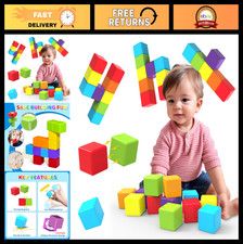 Magnetic Building Blocks Large, 1.65 inch Magnetic Stacking Cubes for Toddlers