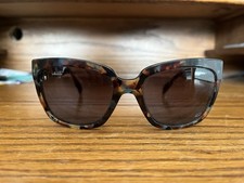 Rare PRADA SPR 07O Tortoise Shell Brown Sunglasses modified rectangle shape