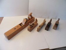 Posten 5 x vintage Hobel Handhobel ULMIA Rauhbank HW1-60 HW8-30 ua. wie zusehen