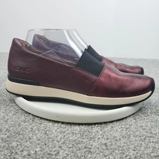 Vionic Comfort Shoes Cameo Camo Slip On Sneakers Red Leather Walking Womens 7.5W