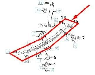 Chevrolet Silverado 1500 2019-2022 5,3 L 4x2 muelle trasero derecho 84469779 OEM Foto 2 de 4