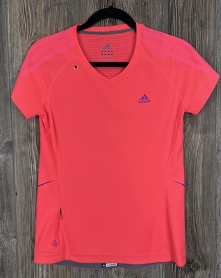 ADIDAS Supernova Shirt Women's MED Short Sleeve V-Neck Workout Athletic