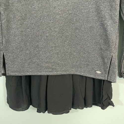 Zara Girl's Dark Grey Hidden Sparkle Dual Layer Sweater Size S - Picture 3 of 8