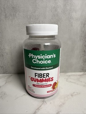 Physician s Choice Fiber Gummies for Digestive Health & Regularity - Raspberr...