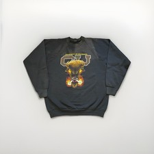 Vintage 90s University of Colorado Buffaloes Sweatshirt L Black Fade CU Football