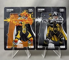 2 CARD LOT -Bo Jackson Battle Arena Crossbow Fire and Steel Short Prints 