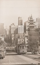 Cable Car California St San Francisco Coca Cola 1940s - RPPC Photo Postcard