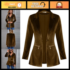 Women's Casual Blazer Stretch Long Sleeve Office Jacket - Work Suit Coat