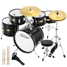 Drum Set 16 inch 5-Piece, Junior Drum Kit for Beginners Kids Teenagers with A...