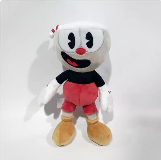 Peluche Cuphead & Mugman - Muñeca de peluche suave - Juego coleccionable 25 cm