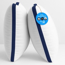 Classic Pillows Pack of 2 Gusseted Bed Sleeping Down Alternative Quilted Pillows