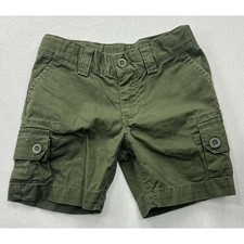EUC Polo Ralph Lauren Kids Olive Green Cargo Shorts Size 2T Adjustable Waist