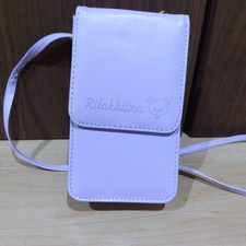 Rilakkuma Shoulder Bag Light Purple Canvas Cartoon Character Used