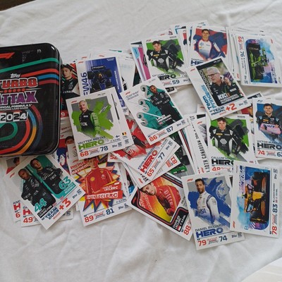 Konvolut Turbo Attax Official Formula 1 Trading Card Game 2024 Topps Tin X 110