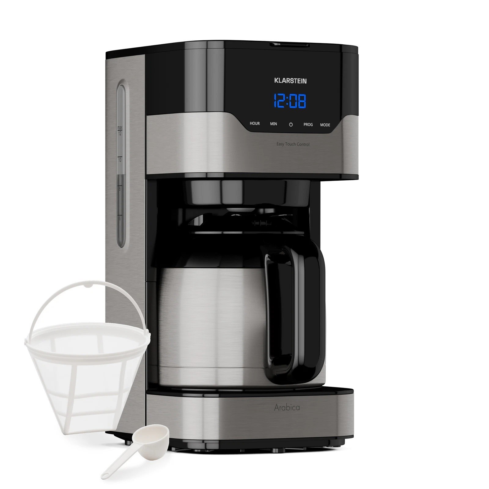 Cafetière isotherme 1.2L inox à double paroi pour maintien au chaud longue durée