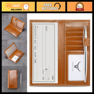 Soft Leather Checkbook Cover & Card Holder - Italian Calfskin, Divider, Antiqued
