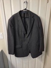 Stafford Men's Blazer Jacket Sport Coat Size 48R Gray Blend of Wool S55