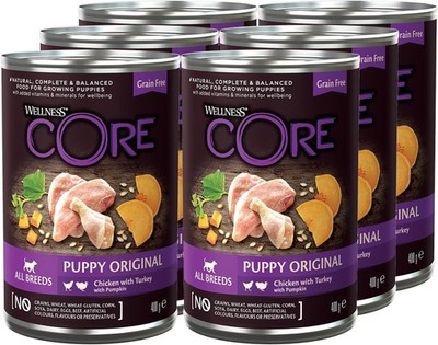 Wellness CORE Hundefutter Nass 6x400g Huhn & Truthahn Pastete, 1,5kg-10kg