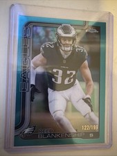 2025 Topps Chrome Football Reed Blankenship teal /199 Eagles SP Mint 🔥