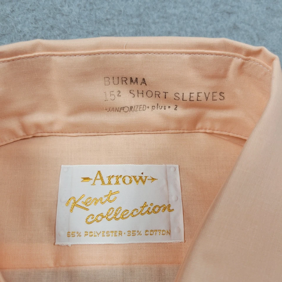 Vintage Arrow Kent Shirt Men Large 70s 80s Made in USA Burma Spearpoint Dagger - Image 4 of 4