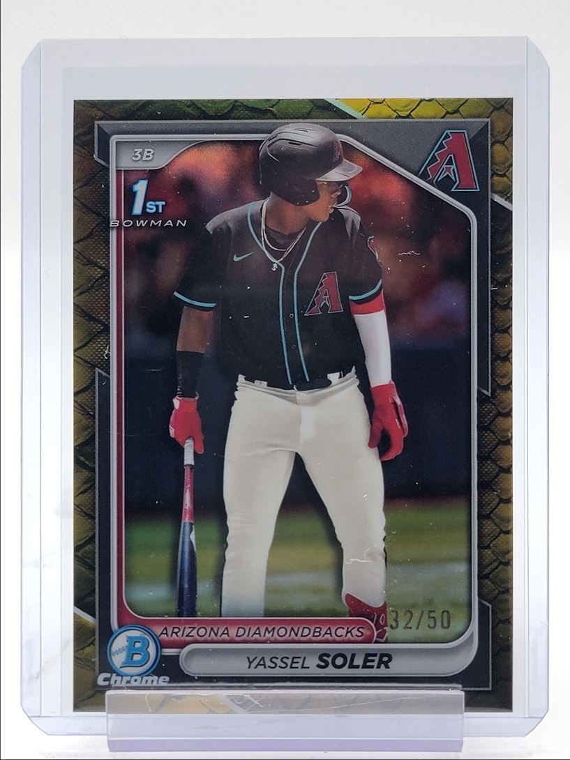 YASSEL SOLER 2024 BOWMAN CHROME 1ST GOLD REPTILIAN /50 Q1940