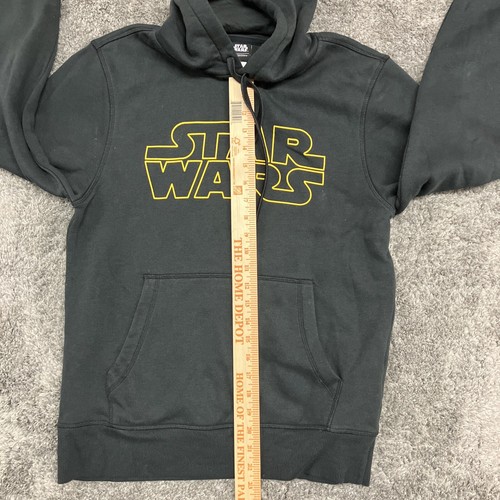 Star Wars Sweatshirt Black Long Sleeve Spellout Drawstring Hoodie Unisex Small - Picture 6 of 9