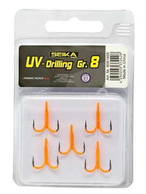 Seika Pro UV Drilling FTM mit Widerhaken Fishing Tackle Max Köder Stinger