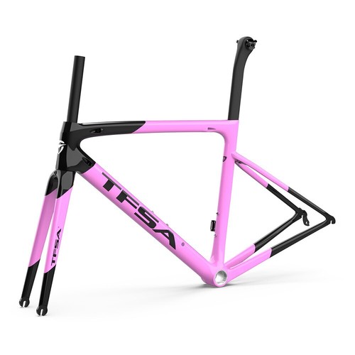 Carbon Fibre Bicycle Frame Fit Both Di2 and Mechanical Road Bike Frameset Red - Picture 37 of 37