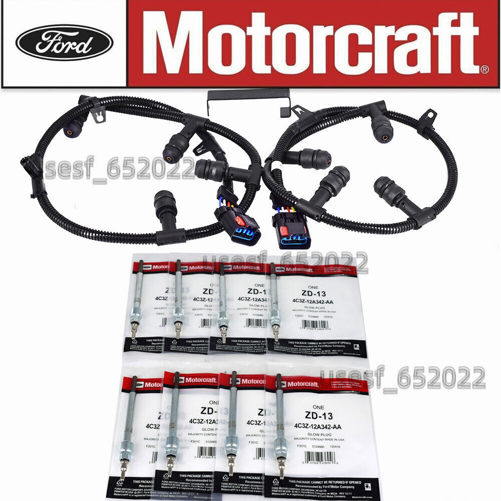 OEM Motorcraft ZD13 glow plug  Harness Kit For 04-10 Ford F250 6.0L Powerstroke