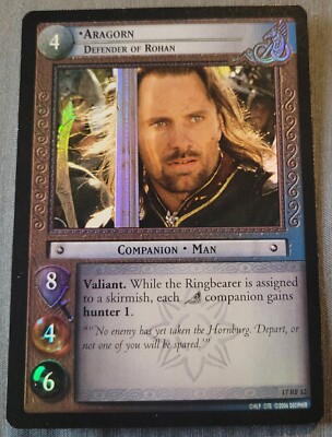 LOTR TCG Rise of Saruman RF Set Aragorn Defender of Rohan Foil 17rf12 LP/NM