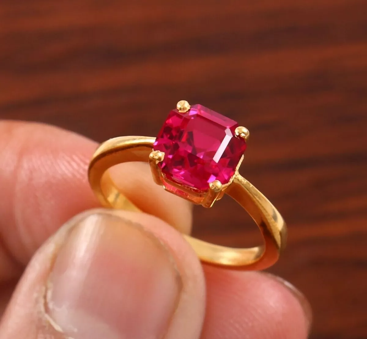 Natural Ruby Ring Mozambique Ruby Ring Gemstone Ring Gift For Her