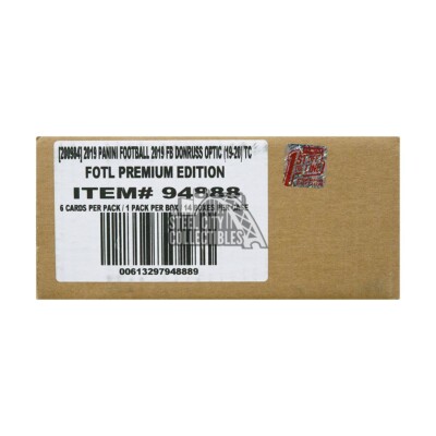 2019 Panini Donruss Optic Football 14-Box Case - 1st Off The Line (FOTL)
