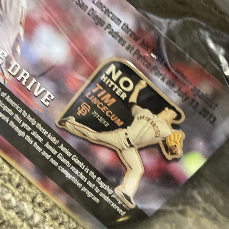 TIM LINCECUM Bobble Head Pin 2 GIANTS No Hitter PIN Lot HARD TO FIND SF - Image 4 of 4