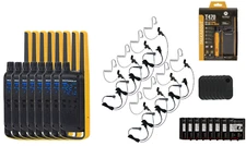 Motorola Solutions T470 Two Way Radios w/ Surveillance Earpieces 8-Pack