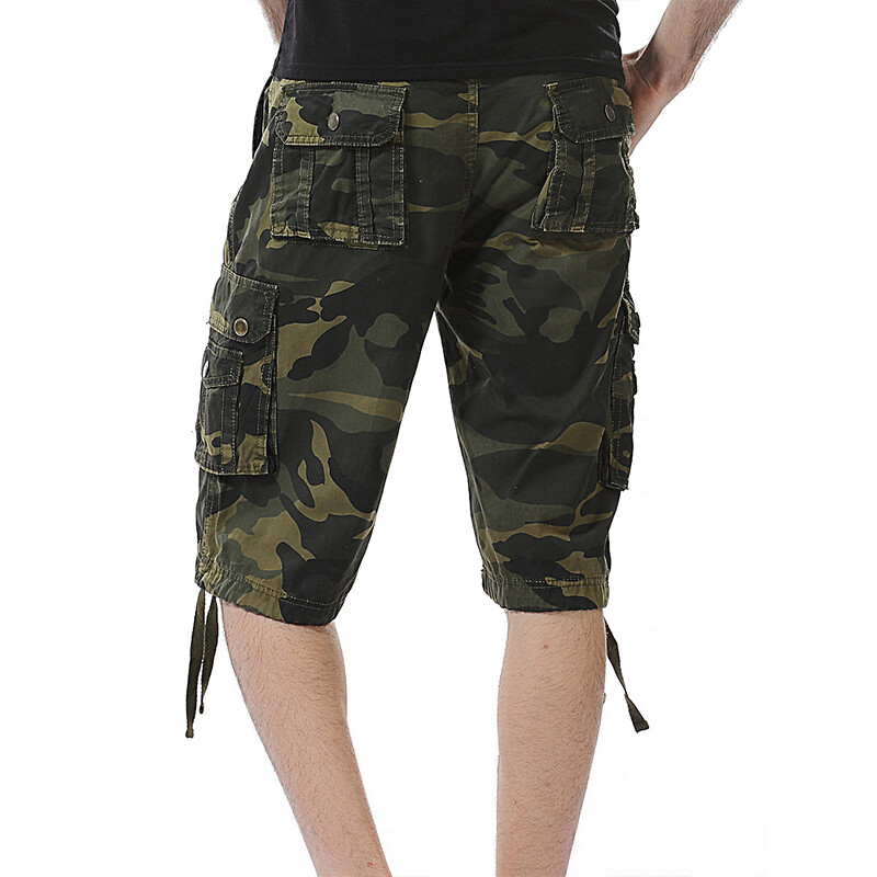 Mens Camouflage Shorts Combat Shorts Casual Army Cargo Camo Work Half