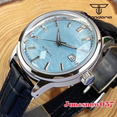 20Bar Tandorio 40MM Diver Auto NH35A Men Watch Double Dome Arched Sapphire Glass