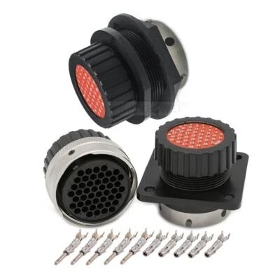48 Pin ITT Cannon Aviation Circular Male Female Waterproof Connector Plug Kit
