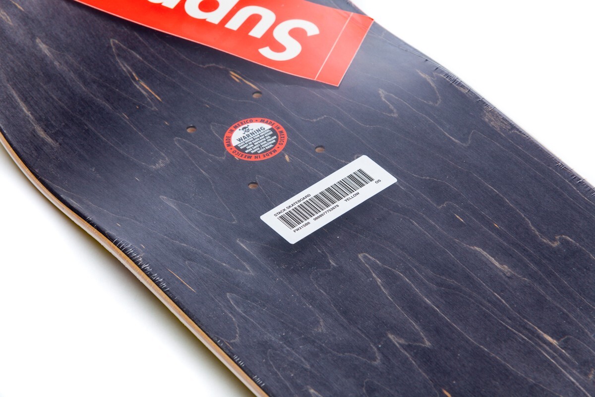 SUPREME Stack Skateboard Skate Deck - Yellow - 8.125 x 32 | eBay