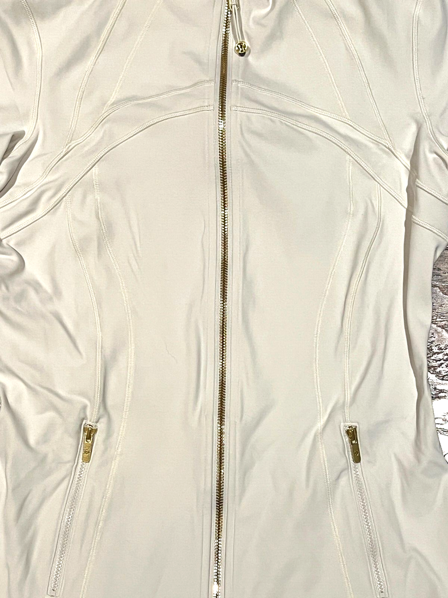 NEW Women Lululemon Define Jacket Nulu Light Ivory/Gold Size 6-10