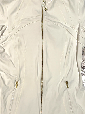 NEW Women Lululemon Define Jacket Nulu Light Ivory/Gold Size 6-10