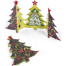 Sizzix Thinlits Die Set 660665, Christmas Tree Fold-A-Long by Jen Long, 6 Pac...