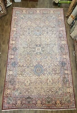 Estate sale handwoven antique Ker manshah rug size 9'8"×18'  ft circa 1920s 