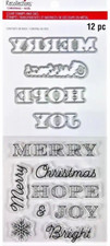 Christmas Words Clear Stamp  Die Set by Recollections 699275 NEW
