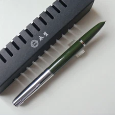 2018 Wing Sung 601 Vacuum Pump Army Green Fountain Pen Extra Fine Nib No Window