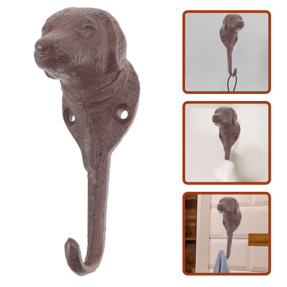 2 Pack Dog Head Coat Rack Metal Animal Wall Hook Wrought Iron eBay