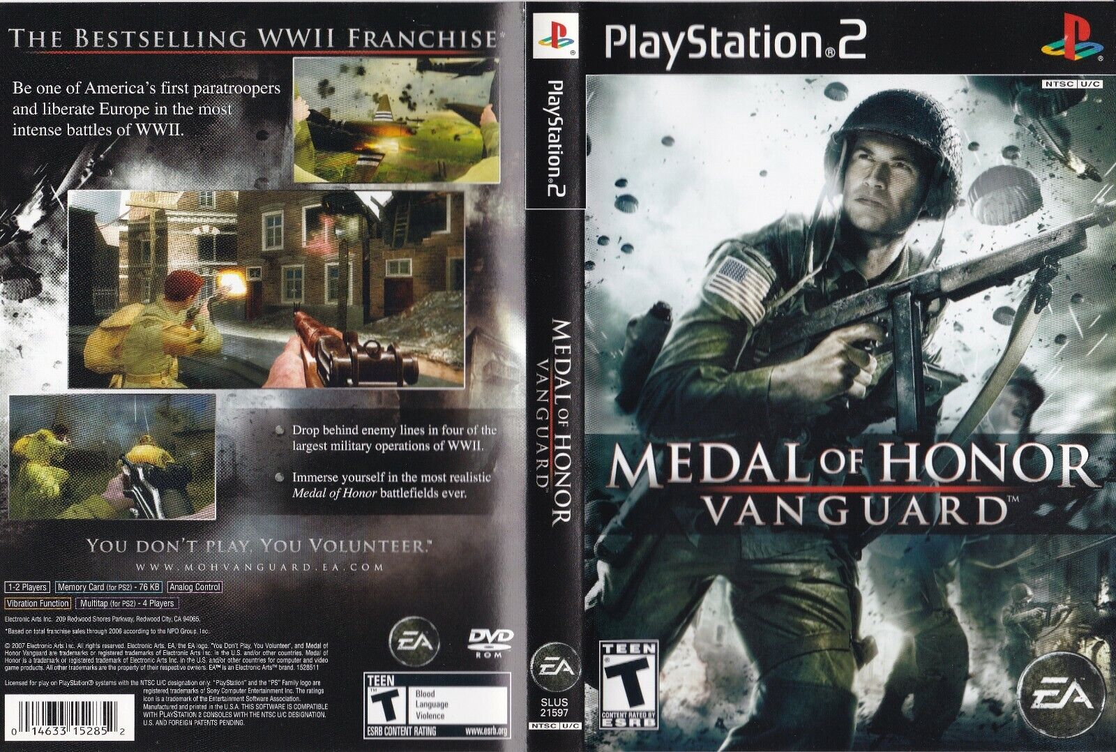 Medal of Honor Vanguard jogo playstation ps2